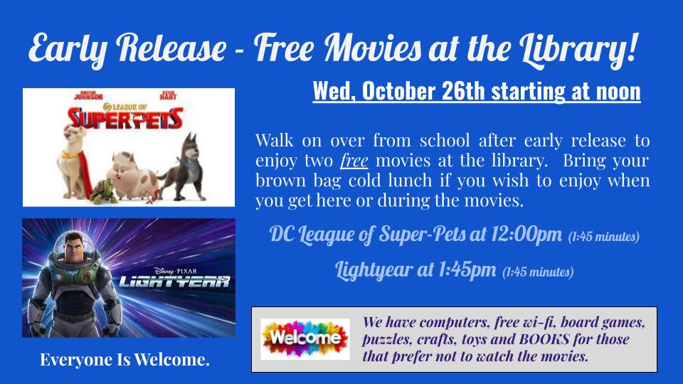 Early Release Movies Oct 26