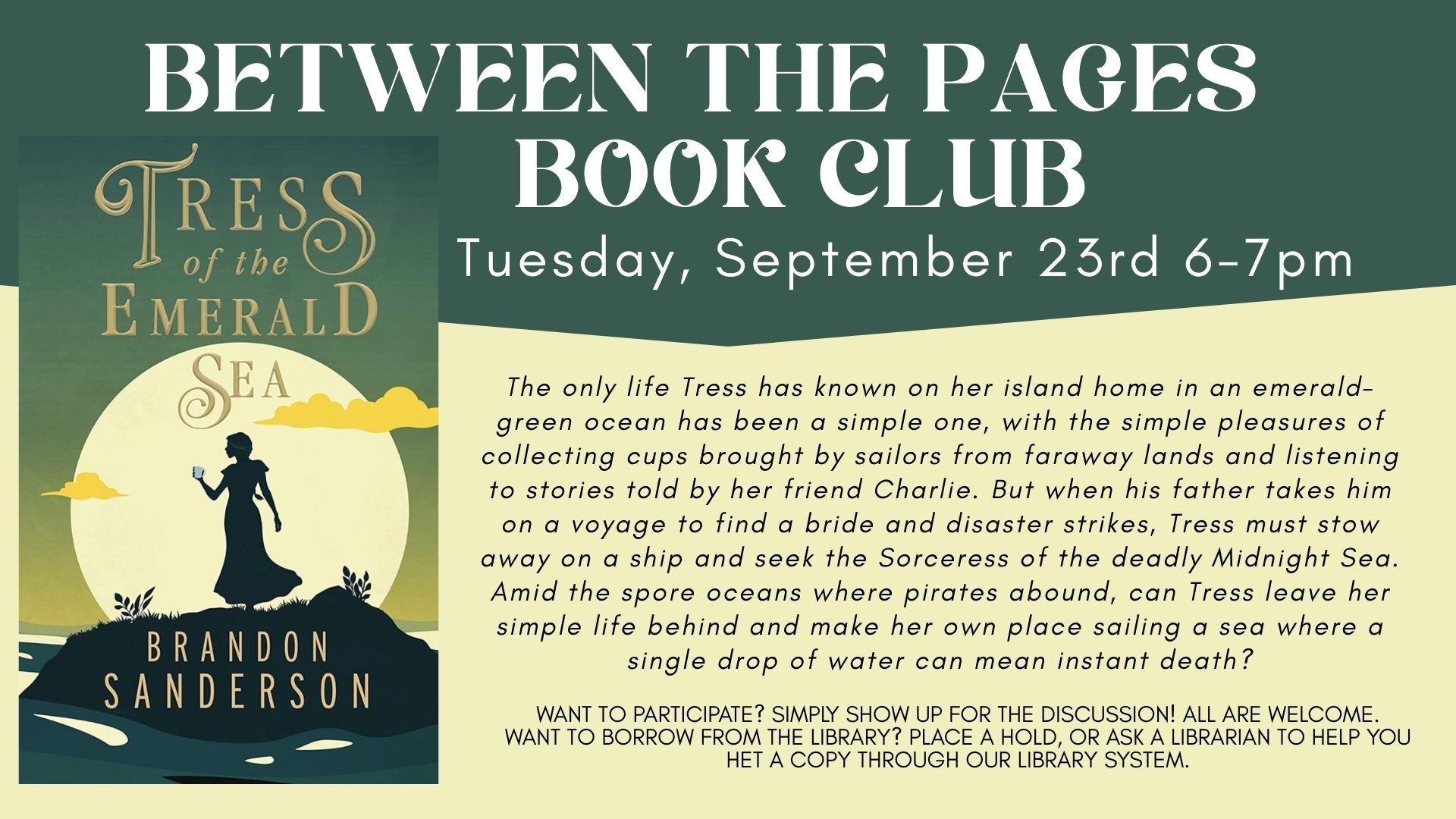 Between the Pages Book Club: September 2025 Tress of the Emerald Sea