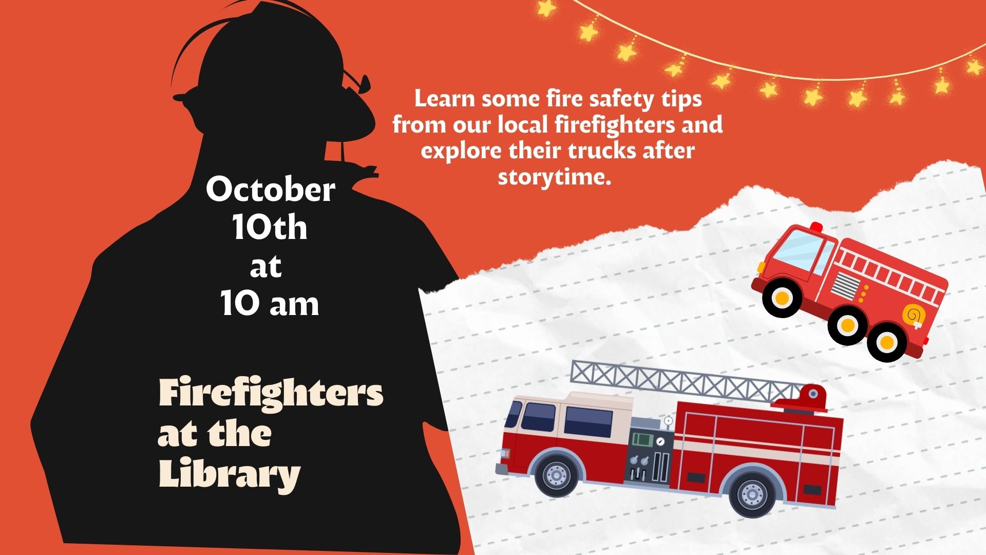 Firefighters at the Library