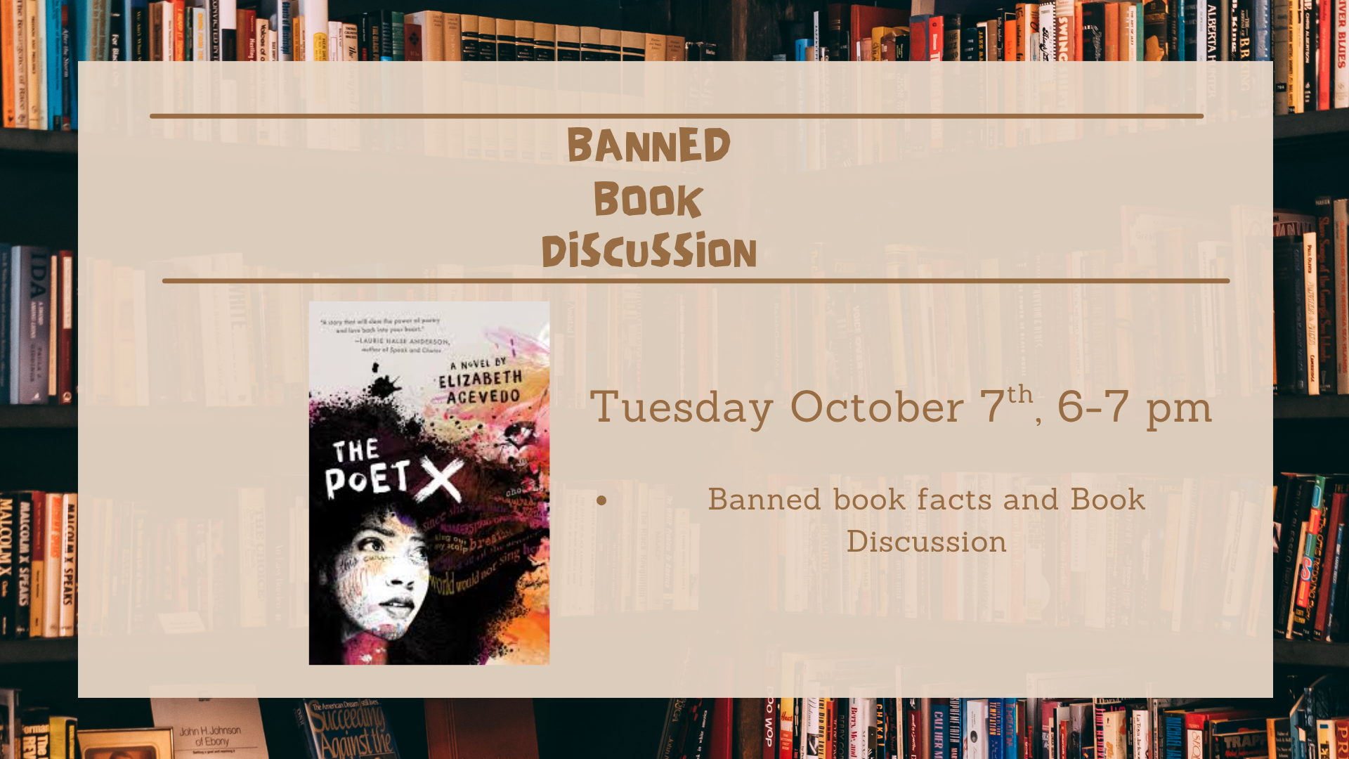 Banned Book Discussion The Poet X October 7, 2025
