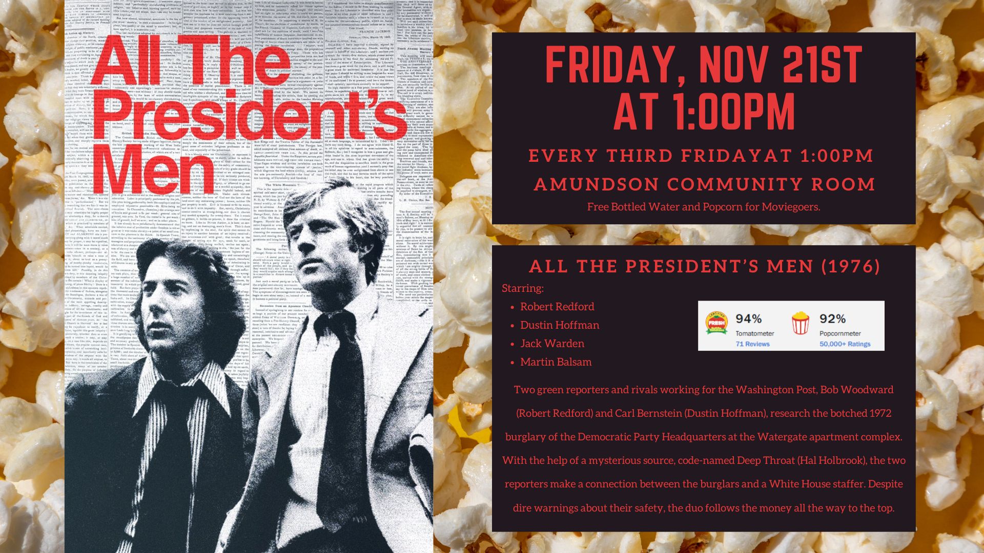 All the President's Men November 2025 Friday Flick